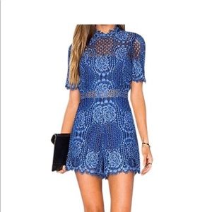 Alexis Blue Heidi Lace Romper